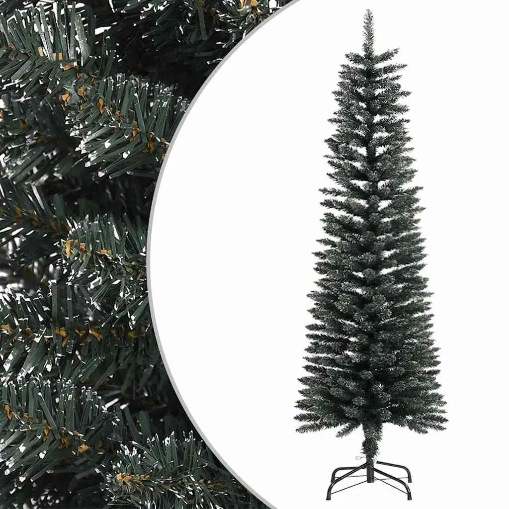 Artificial Christmas Tree Slim 150cm Green Bushy PVC Holiday