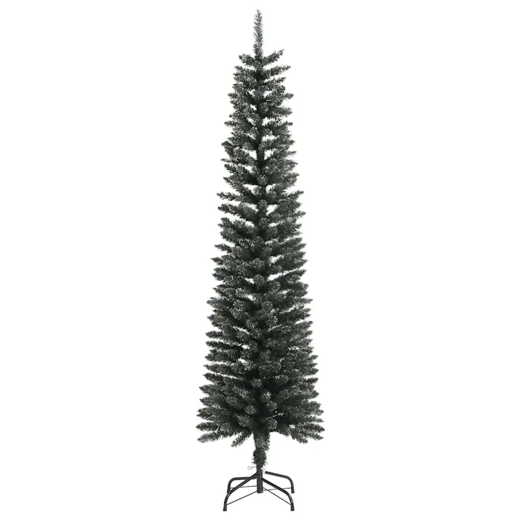 Slim Christmas Tree 180cm Green PVC Bushy Tips for Narrow Spaces