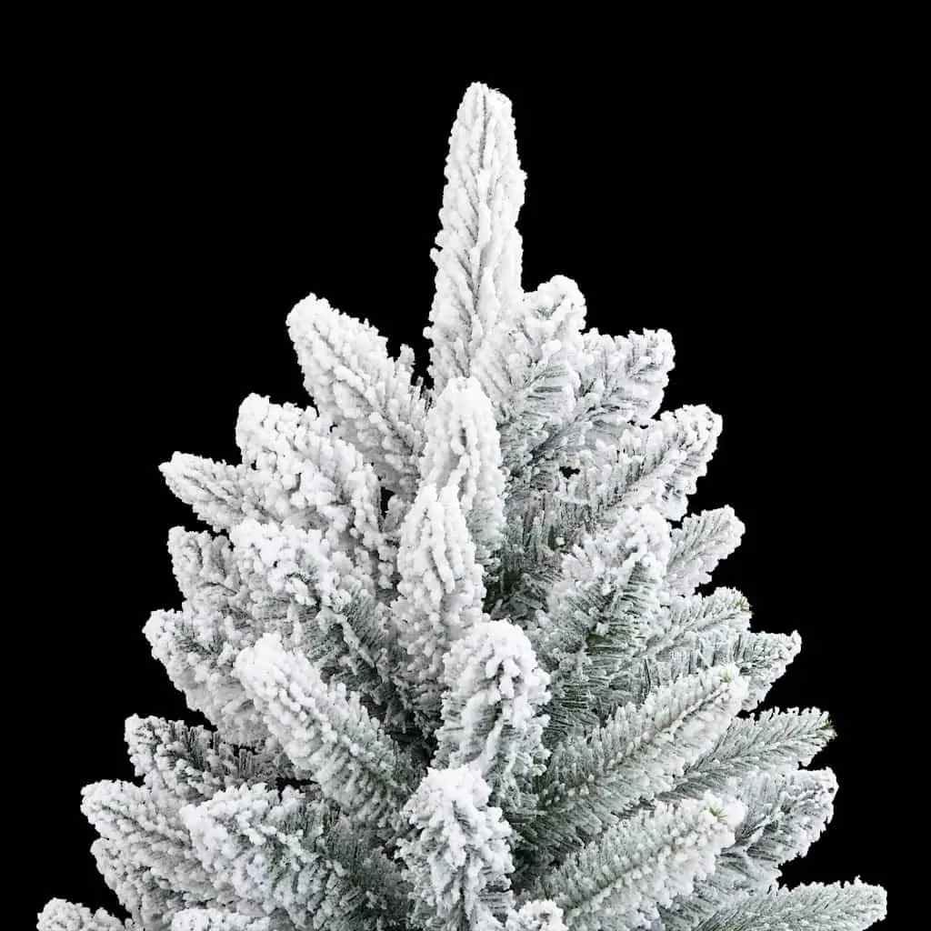 Artificial Christmas Tree 210cm White Flocked Snow PVC PE Hinged Branches