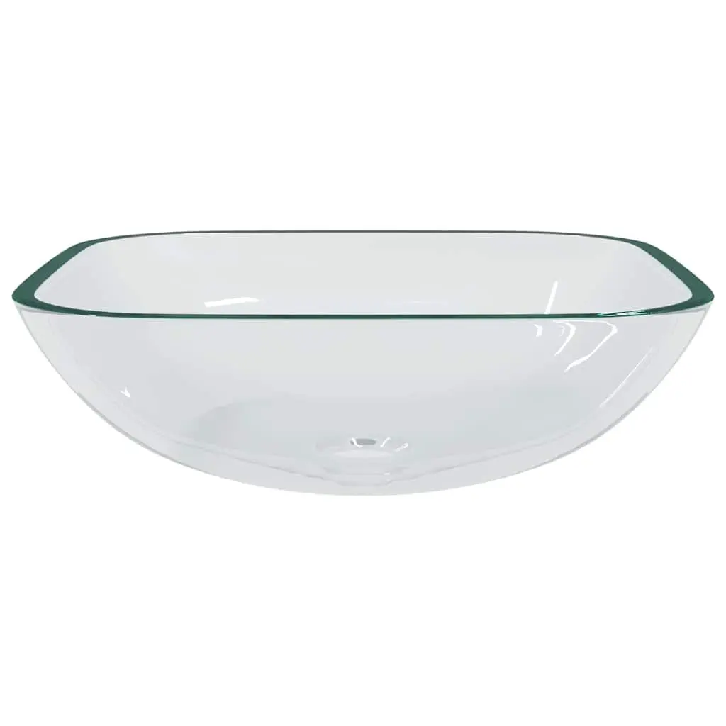 Transparent Glass Basin 42x42x14cm Above Counter Bathroom Sink Vessel