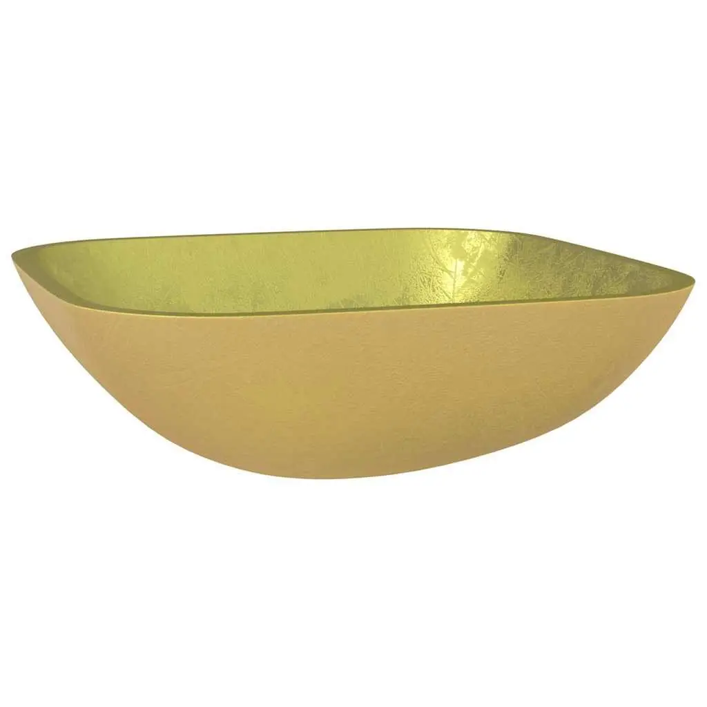 Glass Basin Bathroom Sink 42x42x14 cm Above Counter Vessel Modern Washroom