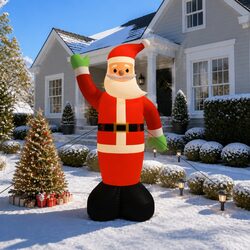 Trustworthy 1000cm Inflatable Santa Claus for Christmas