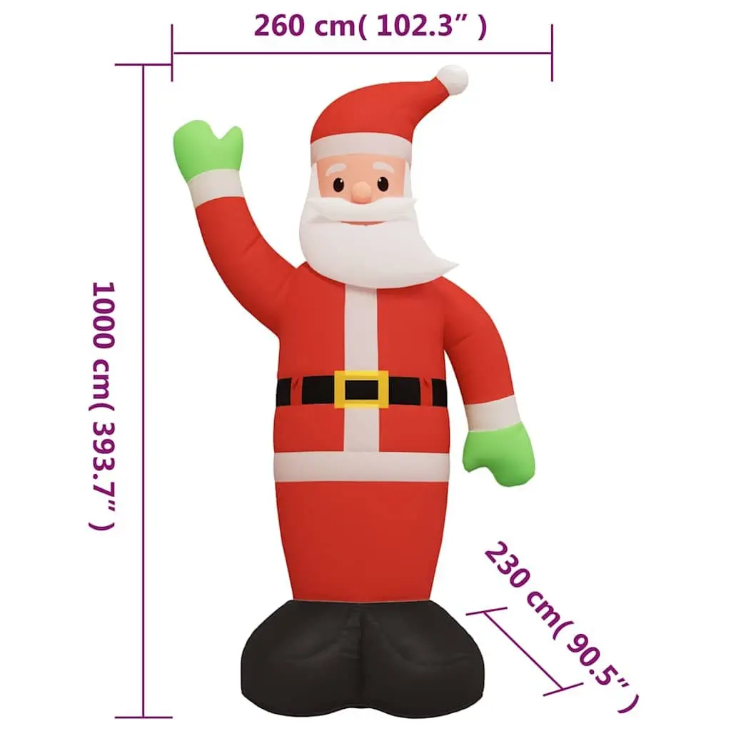 Giant Inflatable Santa Claus Decoration 1000cm LED Outdoor Christmas Yard