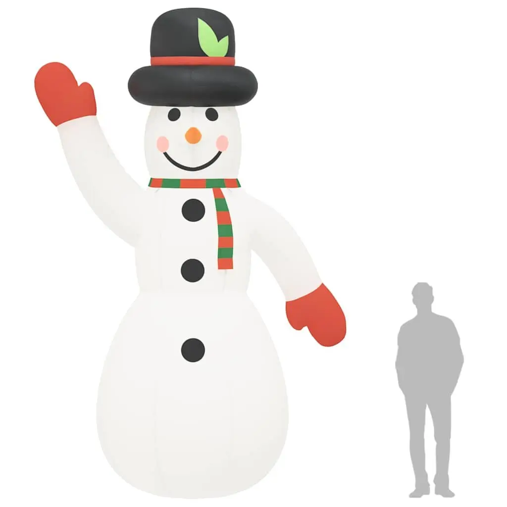 Inflatable Snowman Decoration Outdoor Holiday 455cm with LED Lights