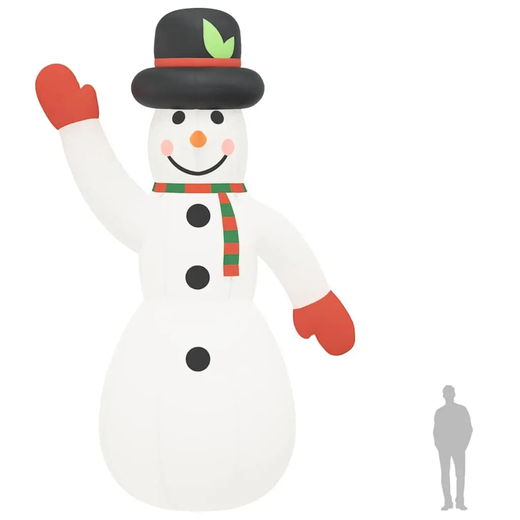 Inflatable Snowman Decoration with LED Lights for Outdoor Yard Christmas Holiday 805 cm
