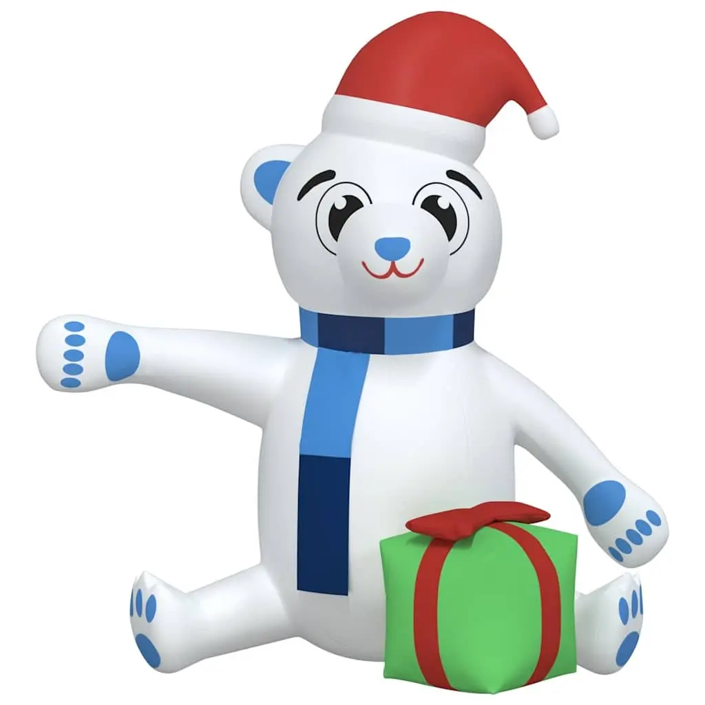 Inflatable Teddy Bear Decoration LED 180cm Outdoor Christmas Holiday