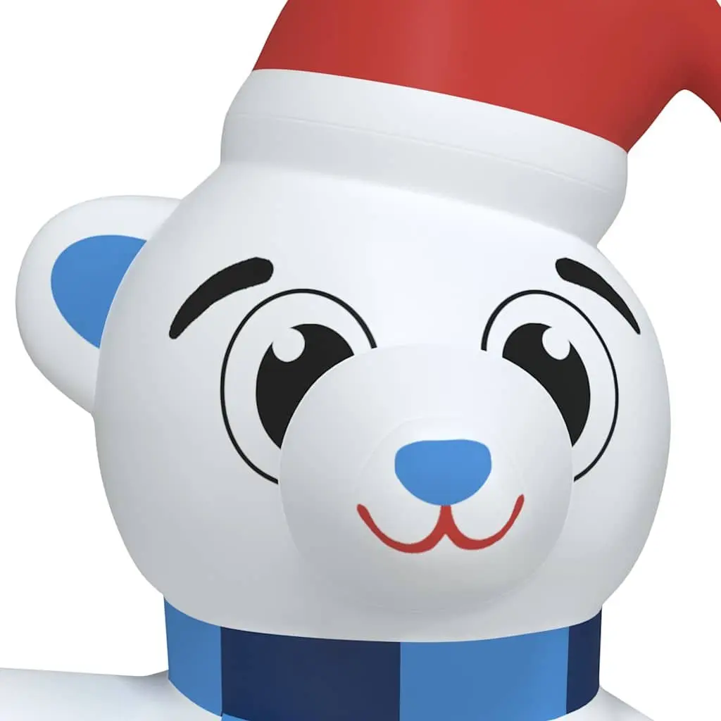 Inflatable Teddy Bear Christmas Decoration 240cm LED Outdoor Yard