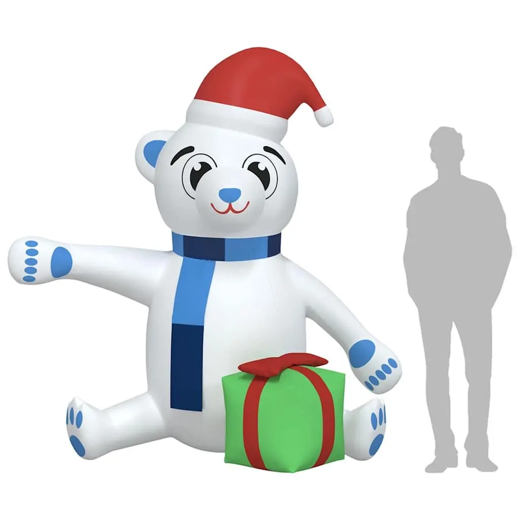 Inflatable Teddy Bear Christmas Decoration 240cm LED Outdoor Yard