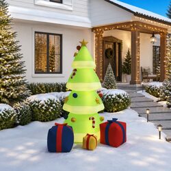 Reliable 240cm Inflatable Christmas Tree with LED Lighting