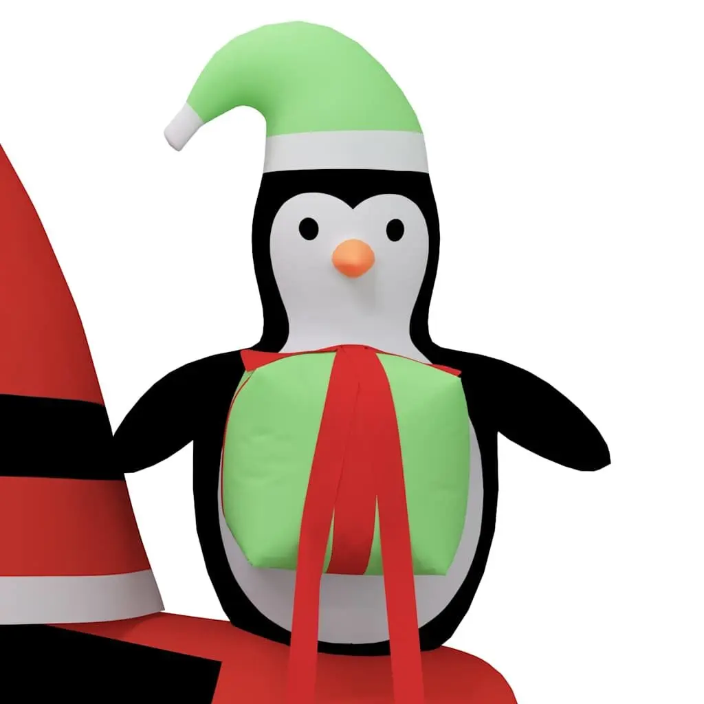 Inflatable Santa on Motorcycle Holiday Decoration 158cm with LED Lights