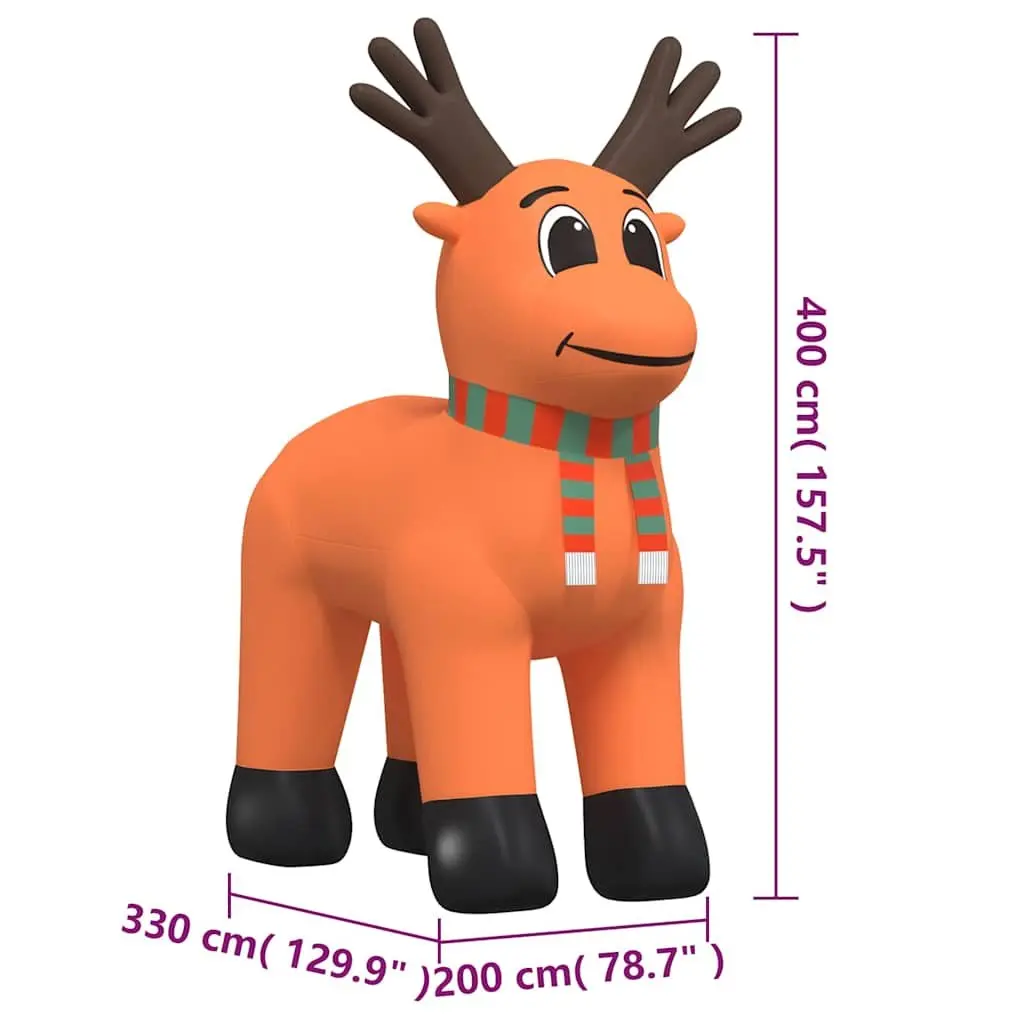 Inflatable Reindeer Outdoor Yard Decoration 400cm with LED Lights