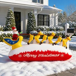 Warmth and Practicality: Inflatable Santa and Reindeer