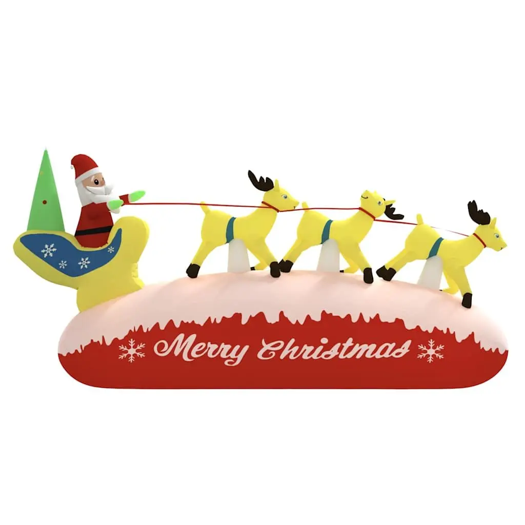 Inflatable Yard Decoration Christmas Santa Reindeer 145cm LED Lights