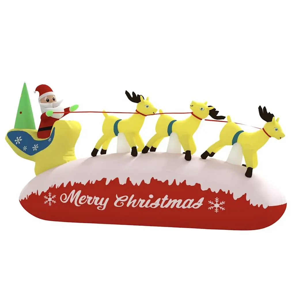 Inflatable Yard Decoration Christmas Santa Reindeer 145cm LED Lights