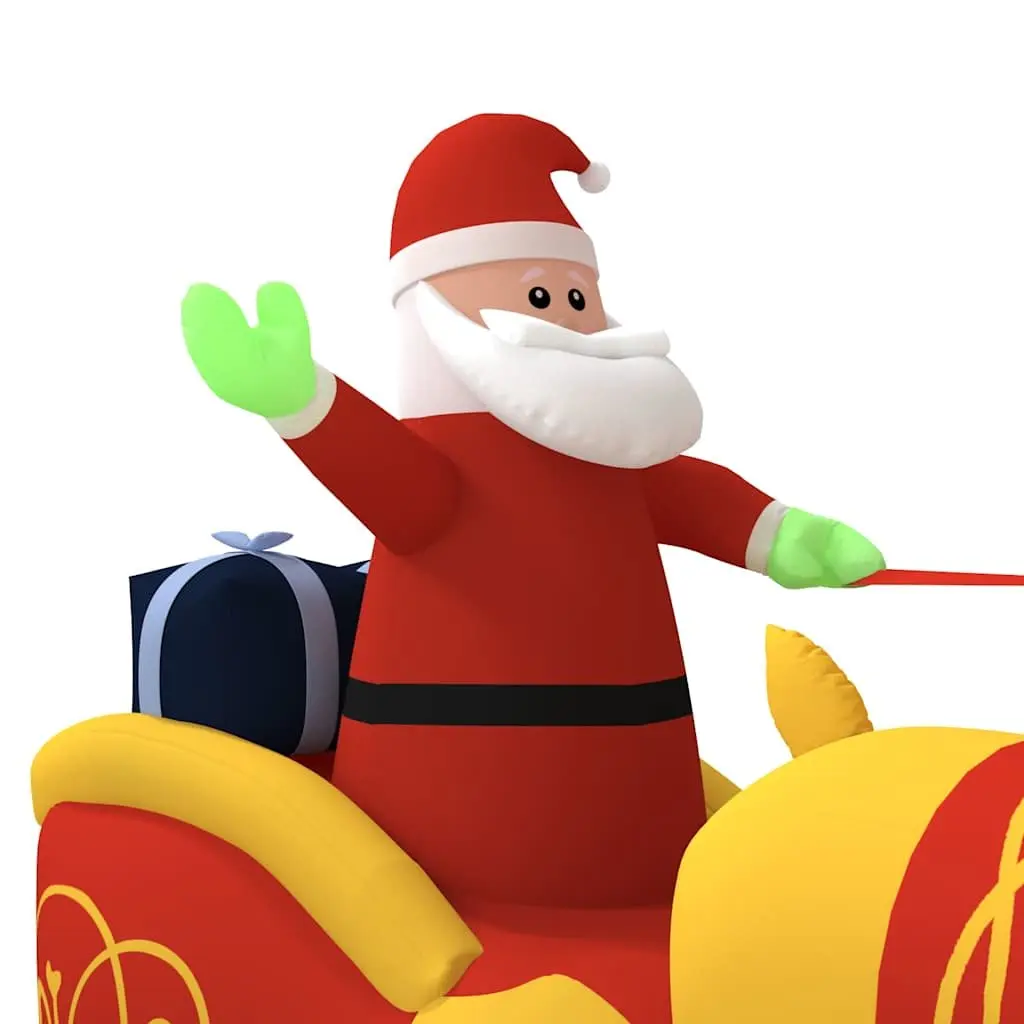 Inflatable Santa and Reindeer Yard Decoration LED Outdoor Holiday 130cm