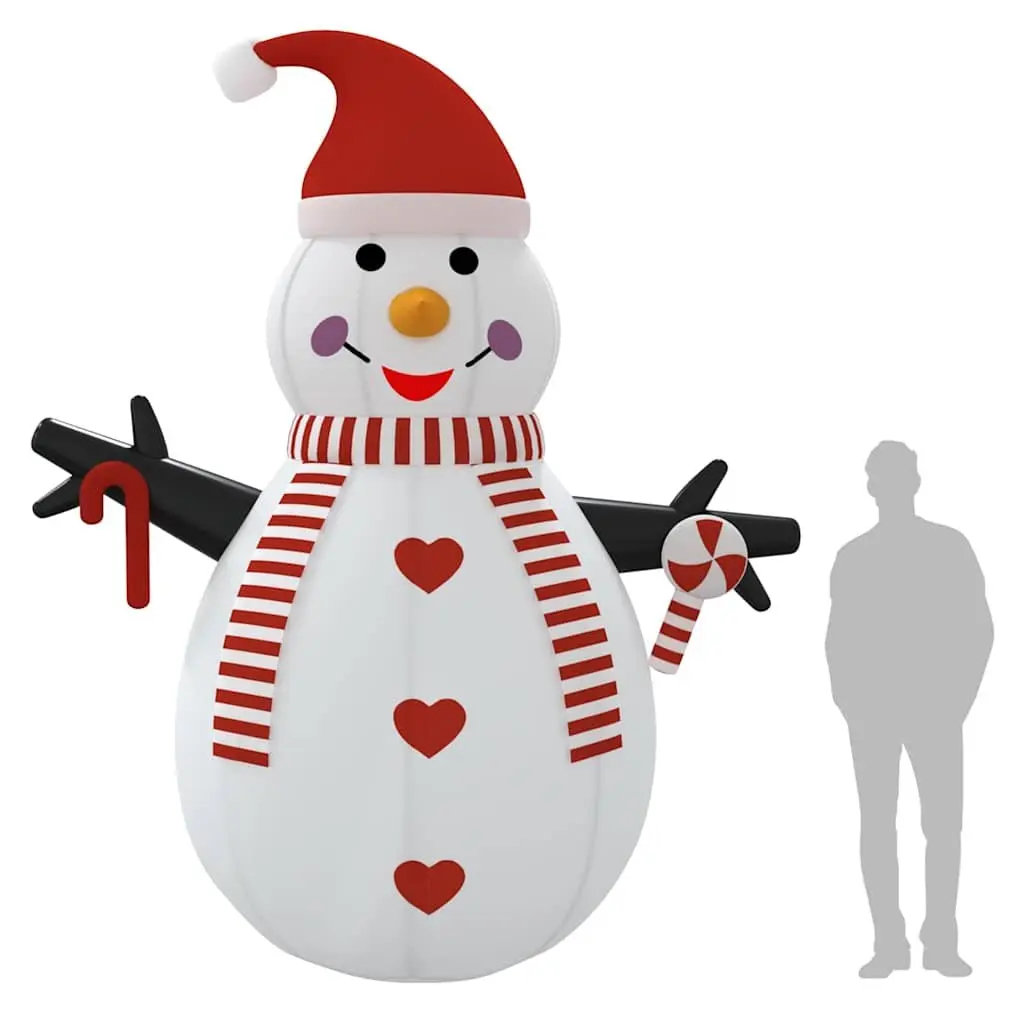 Inflatable Snowman Christmas Decoration 360cm Outdoor Holiday LED Lights