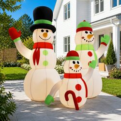 Reliable Inflatable Snowman Family - Warm and Inviting