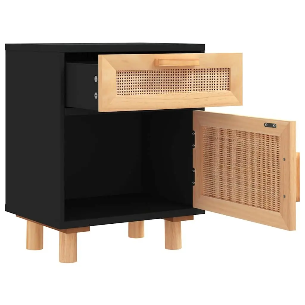 Black Bedside Cabinets with Storage Drawers