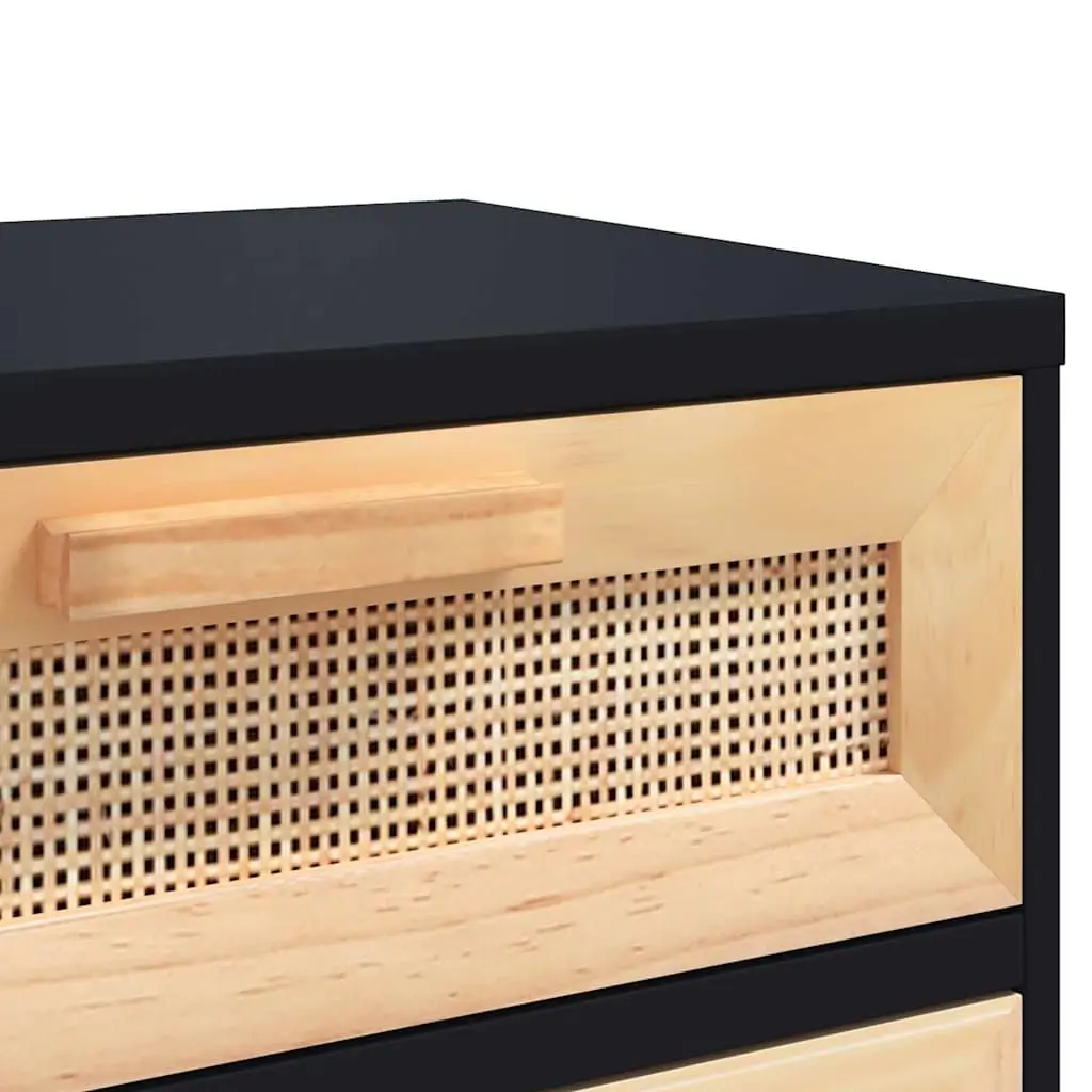 Black Bedside Cabinets with Storage Drawers