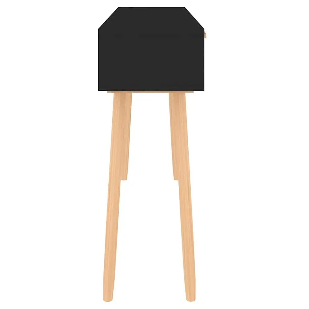 Black Console Table 105x30x75 cm with 3 Drawers