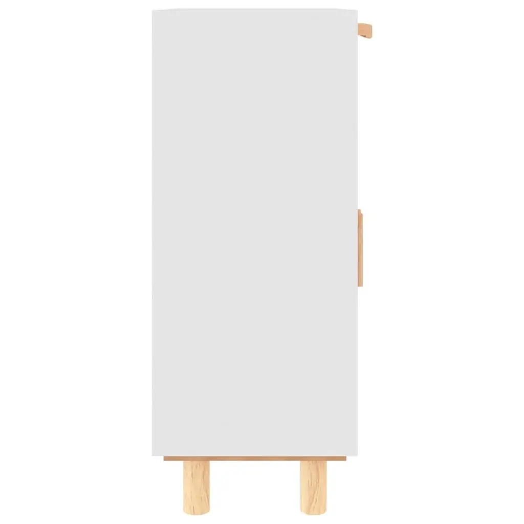 Sideboard Cabinet Storage Cupboard 2 Drawers 2 Compartments White Rattan Door Natural Wood Feet