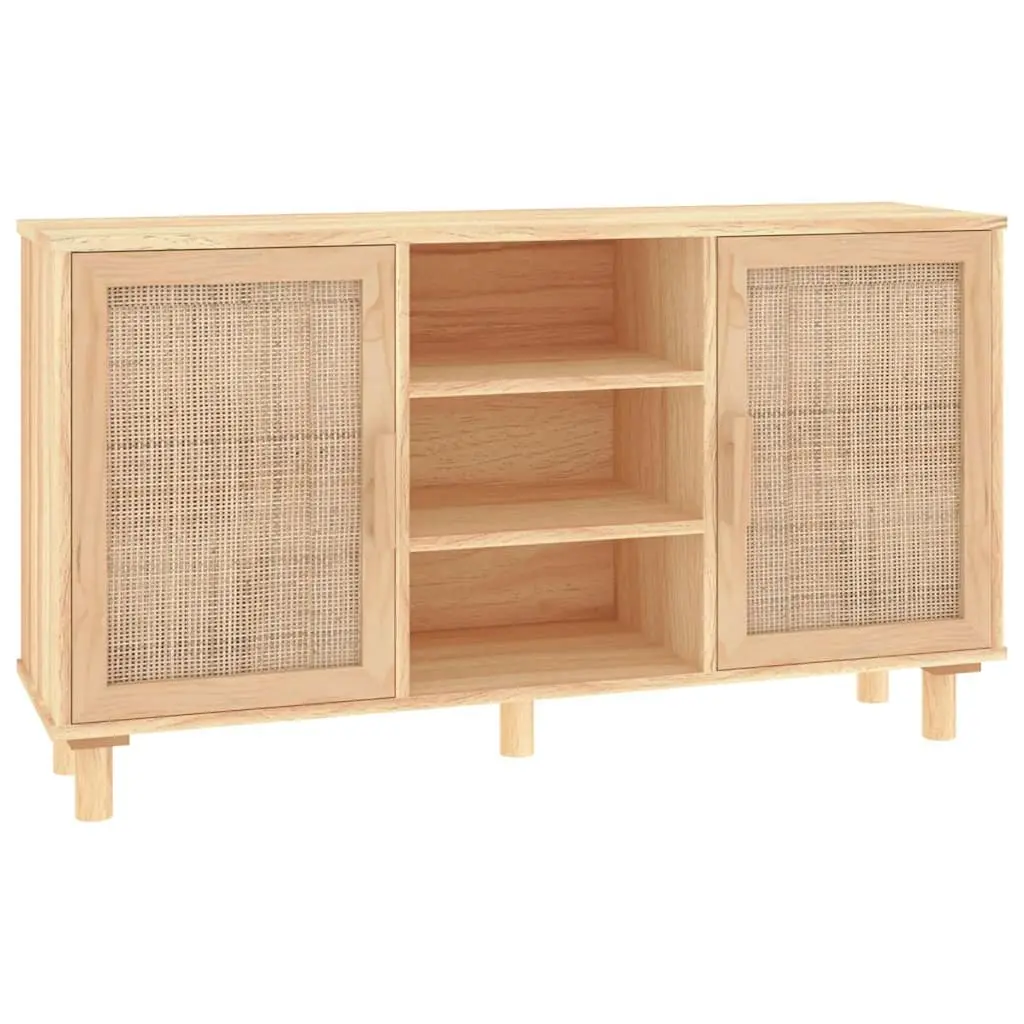 Sideboard Cabinet Brown 105x30x60cm Storage Furniture Rattan Door Design