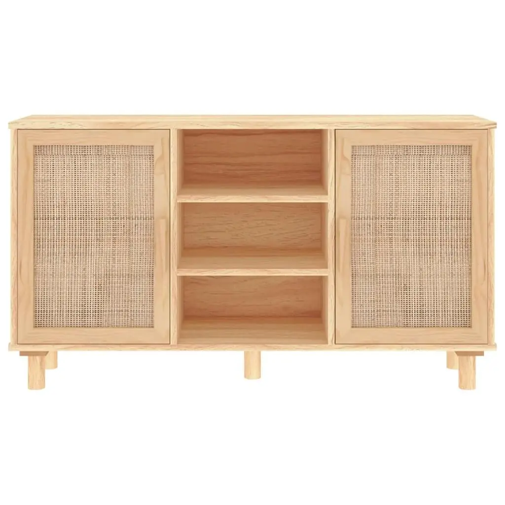 Sideboard Cabinet Brown 105x30x60cm Storage Furniture Rattan Door Design