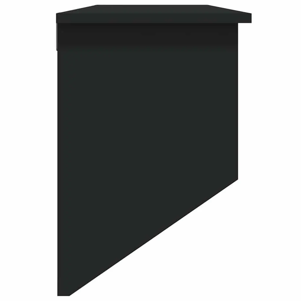 Wall-mounted Coat Rack Entryway Organizer 2 Compartments 5 Hooks Black
