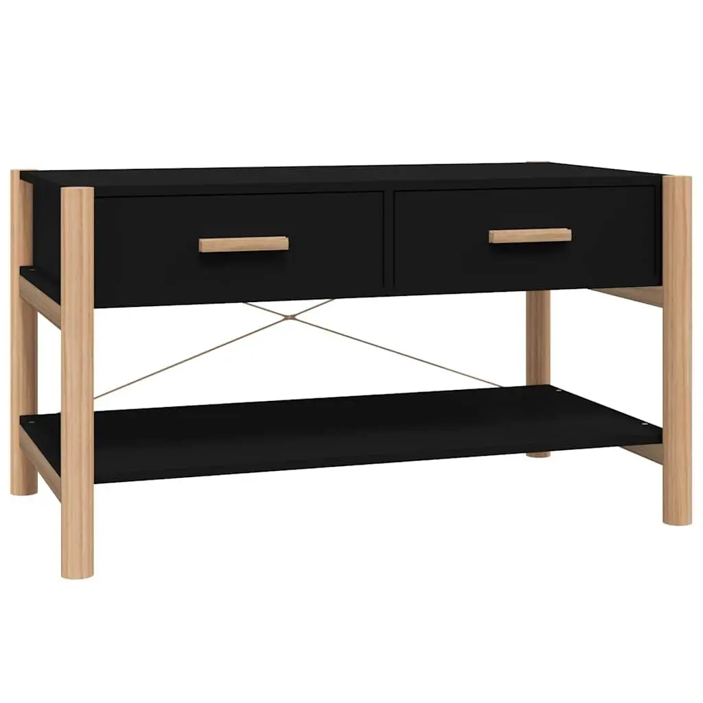 Coffee Table Storage Organiser Black 82 x 48 x 45 cm