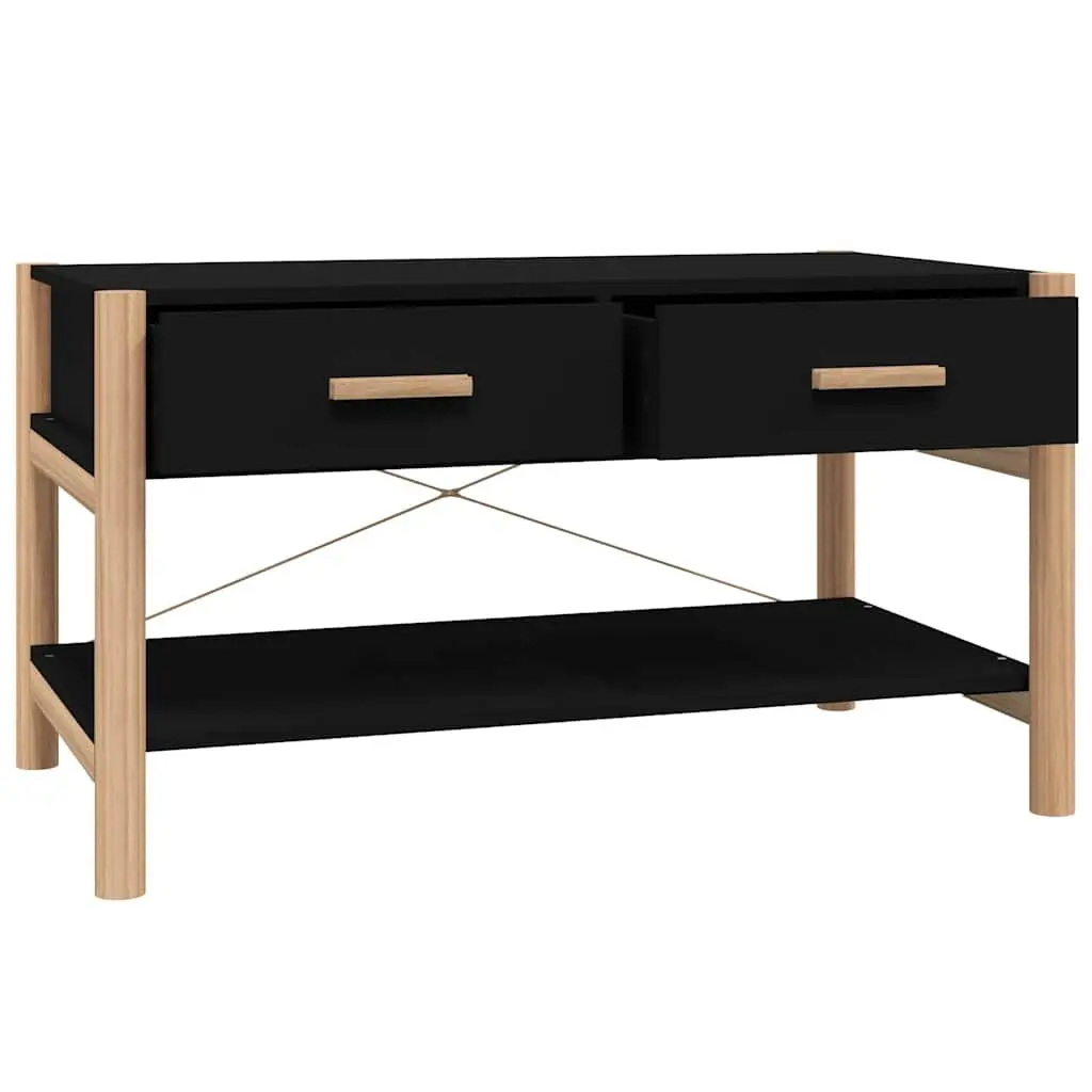 Coffee Table Storage Organiser Black 82 x 48 x 45 cm