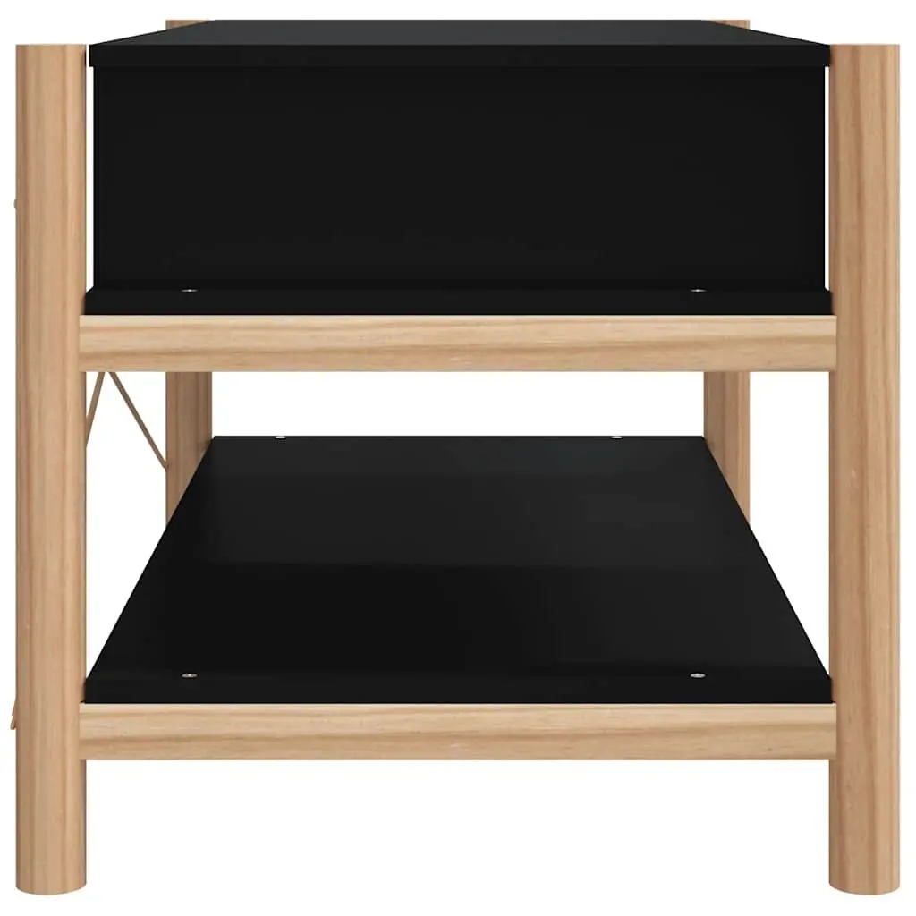 Coffee Table Storage Organiser Black 82 x 48 x 45 cm