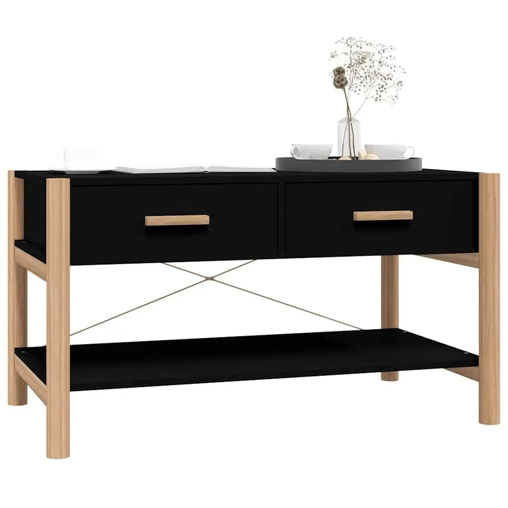 Coffee Table Storage Organiser Black 82 x 48 x 45 cm