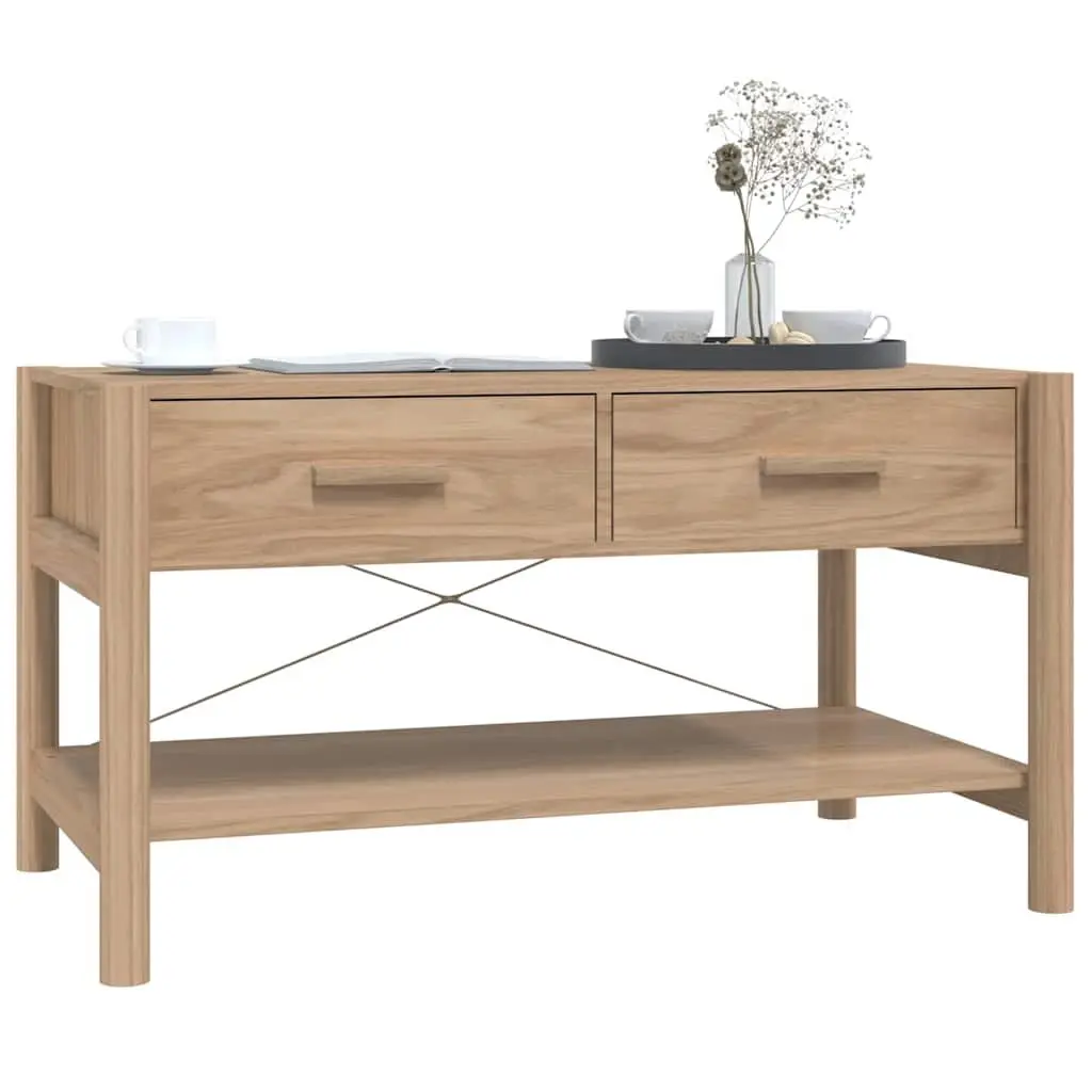 Coffee Table with Storage Brown Engineered Wood Side Table Home Furniture Décor