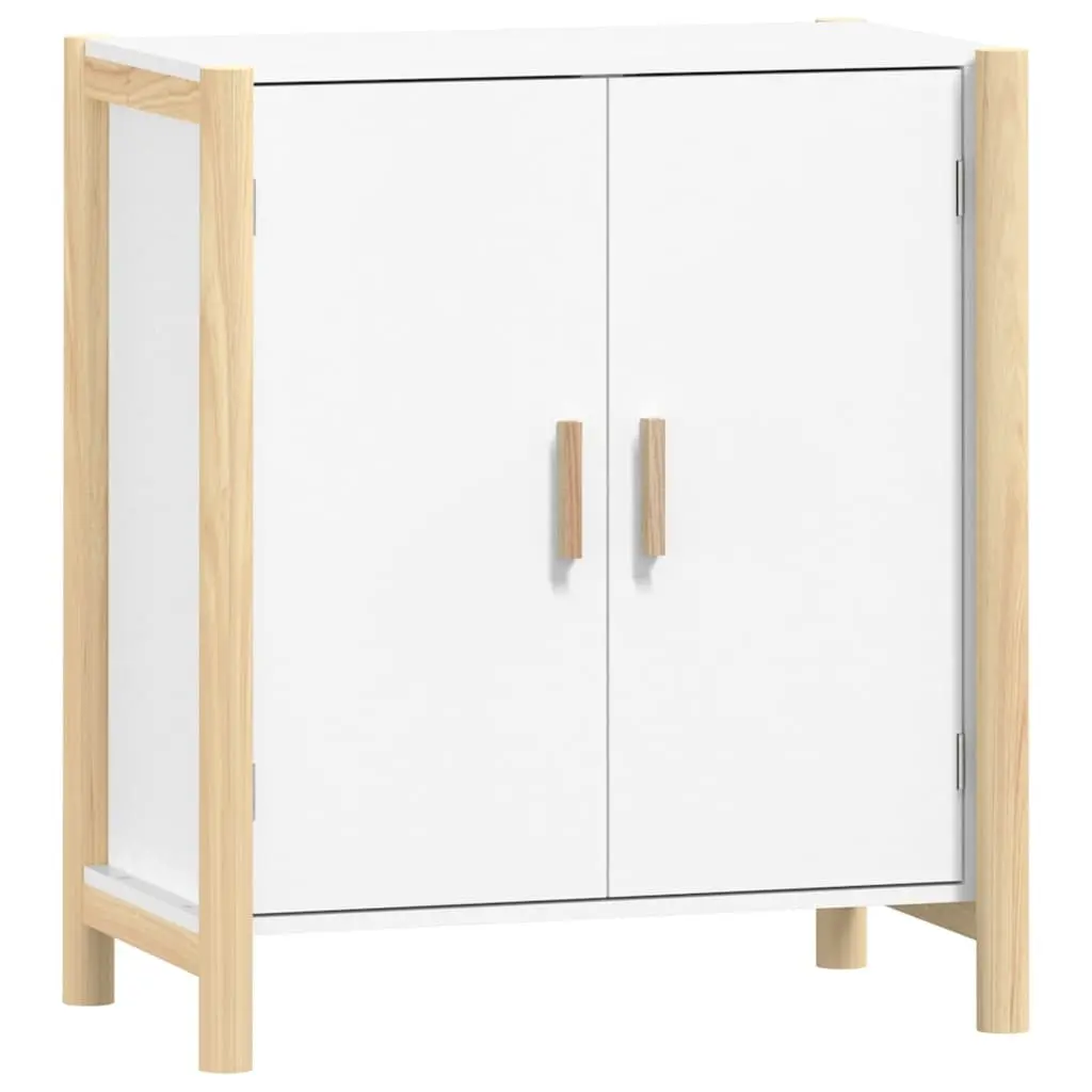 White Sideboard Cabinet 62x38x70 cm Storage Buffet Engineered Wood Furniture