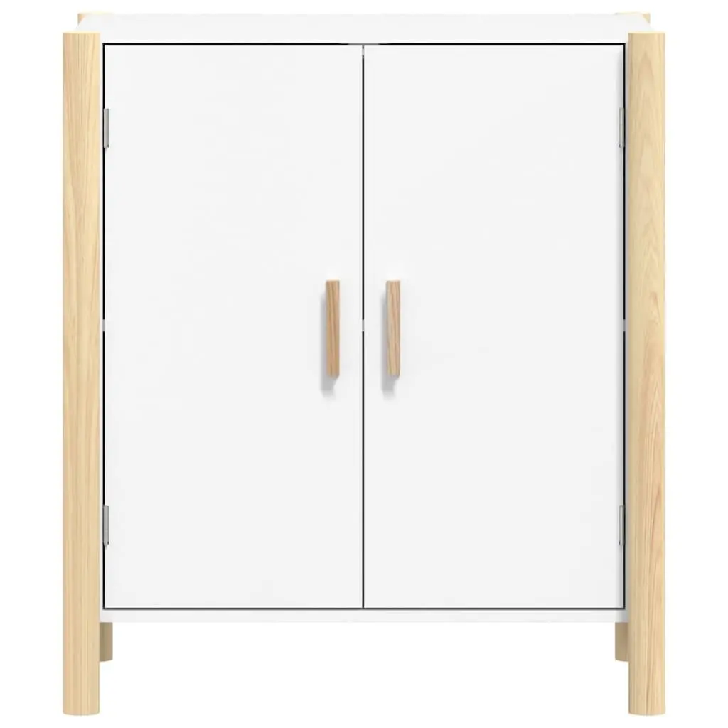 White Sideboard Cabinet 62x38x70 cm Storage Buffet Engineered Wood Furniture