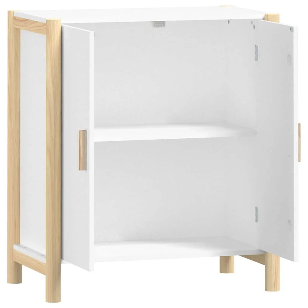 White Sideboard Cabinet 62x38x70 cm Storage Buffet Engineered Wood Furniture