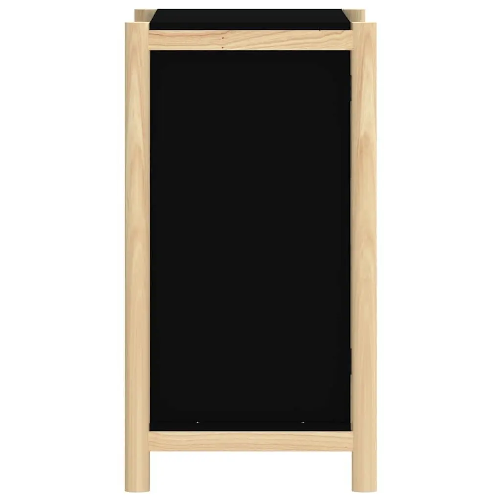 Sideboard Cabinet Storage Furniture Black 62x38x70cm Engineered Wood Home Buffet