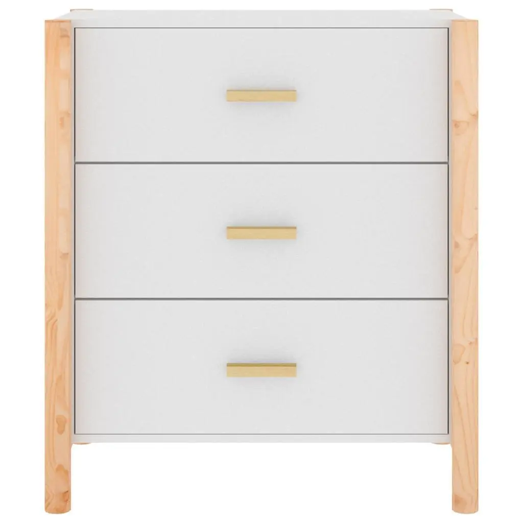 Sideboard Storage Cabinet 62x38x70cm White Engineered Wood Buffet