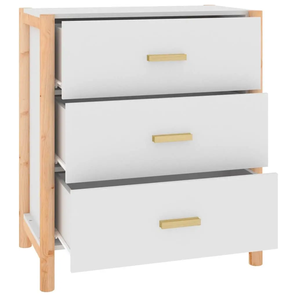 Sideboard Storage Cabinet 62x38x70cm White Engineered Wood Buffet