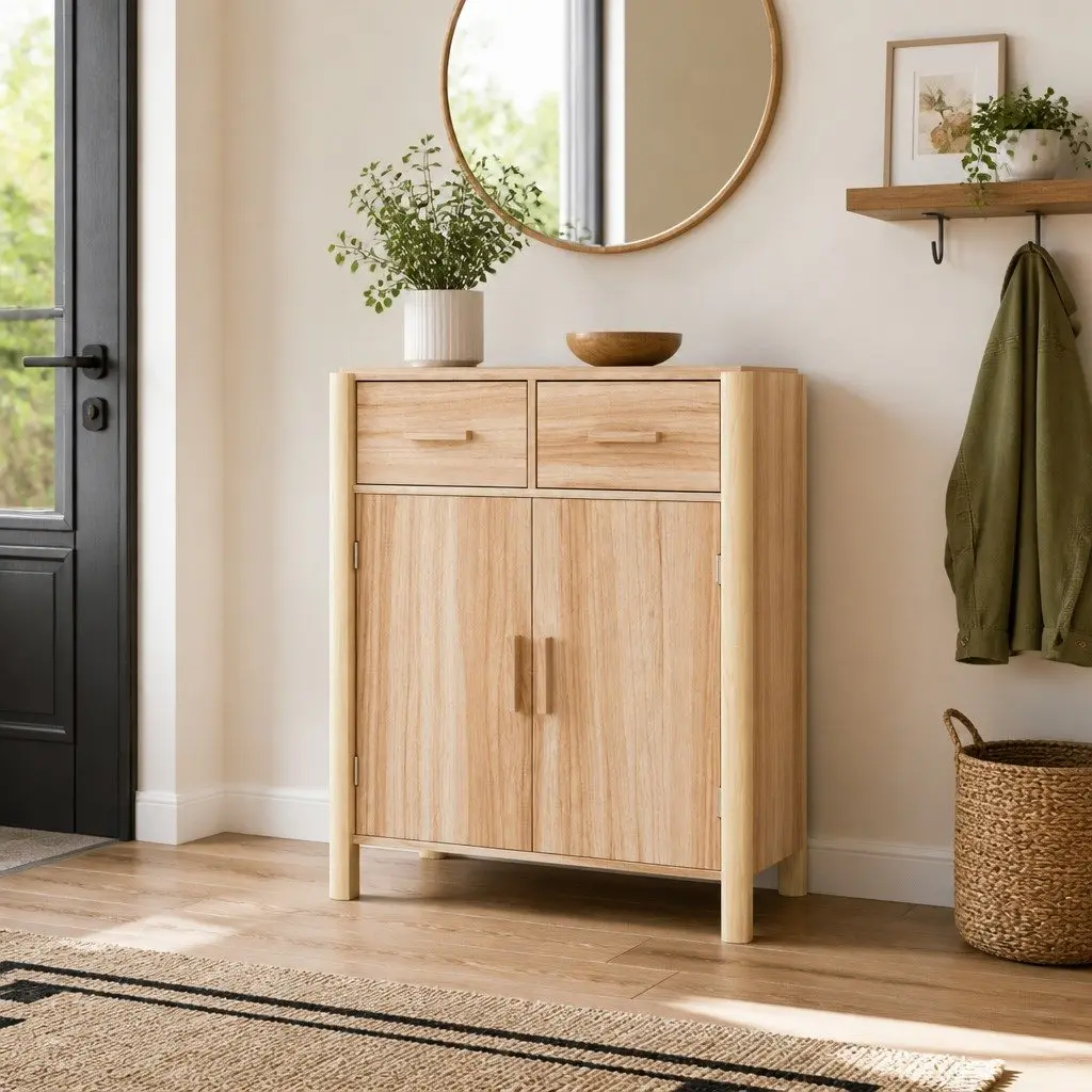 Brown Sideboard 62x38x75cm with Storage Capacity