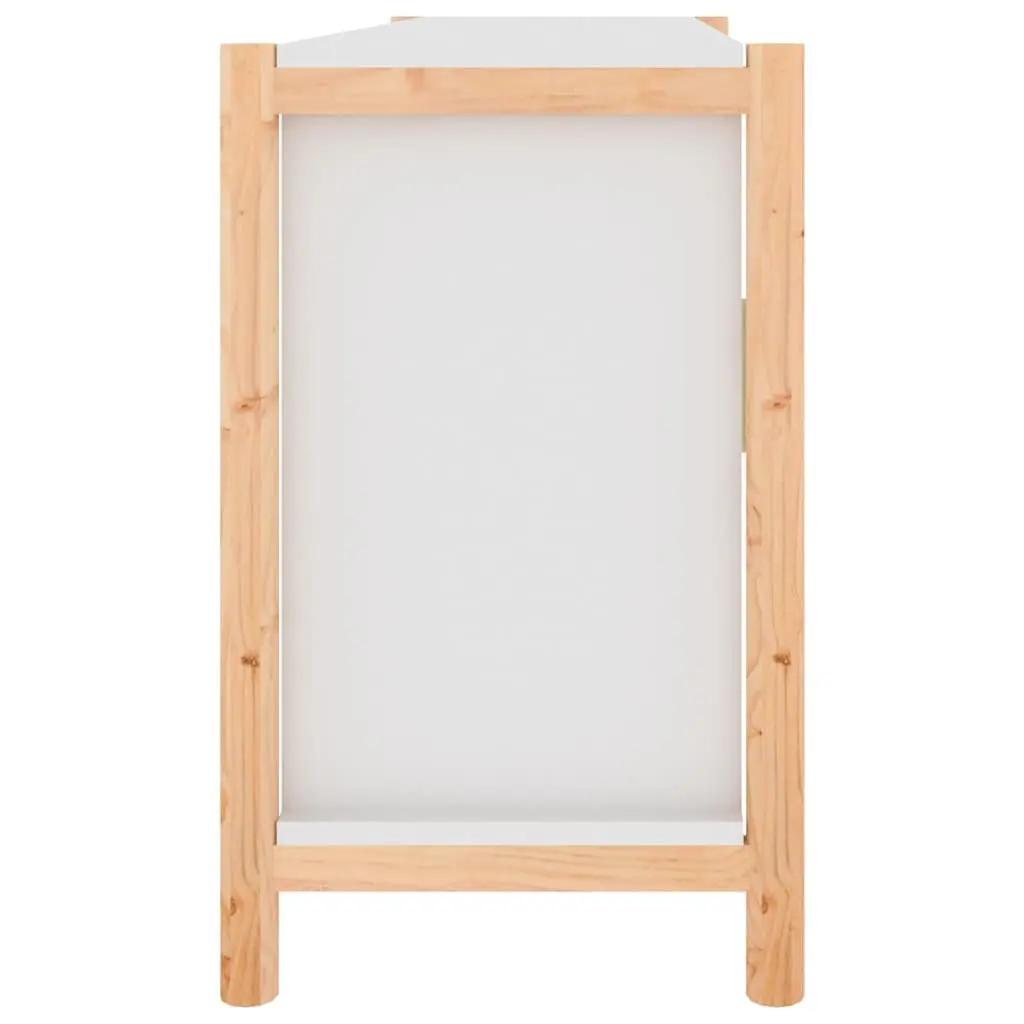 Sideboard Storage Cabinet 107x38x60cm White Engineered Wood