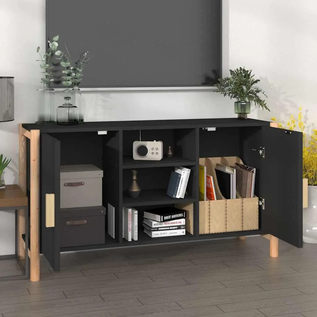 Black Sideboard with Ample Storage Space