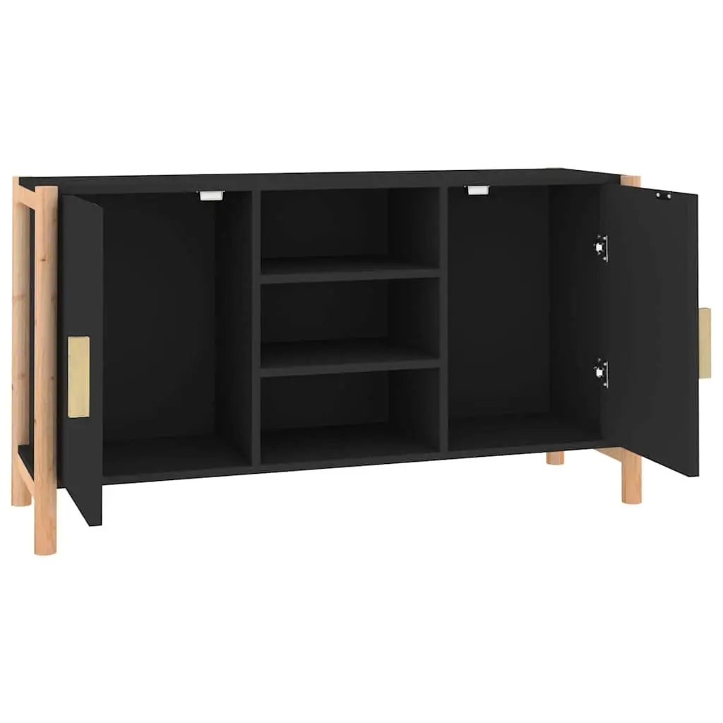 Black Sideboard with Ample Storage Space