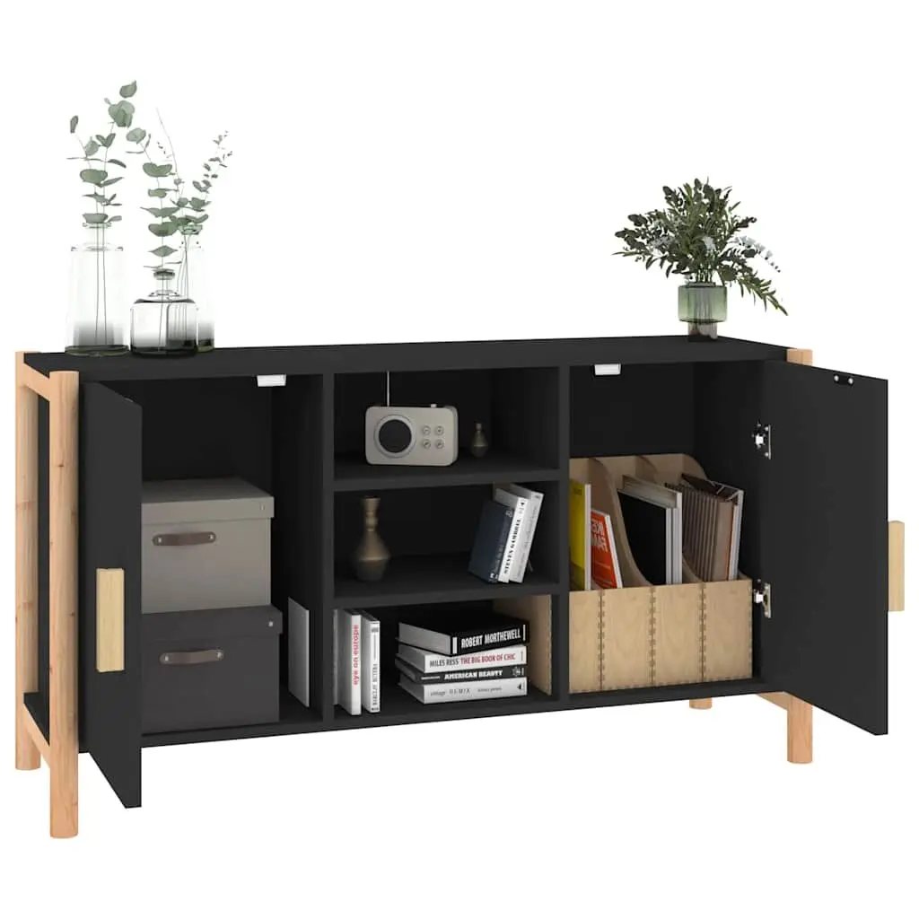 Black Sideboard with Ample Storage Space