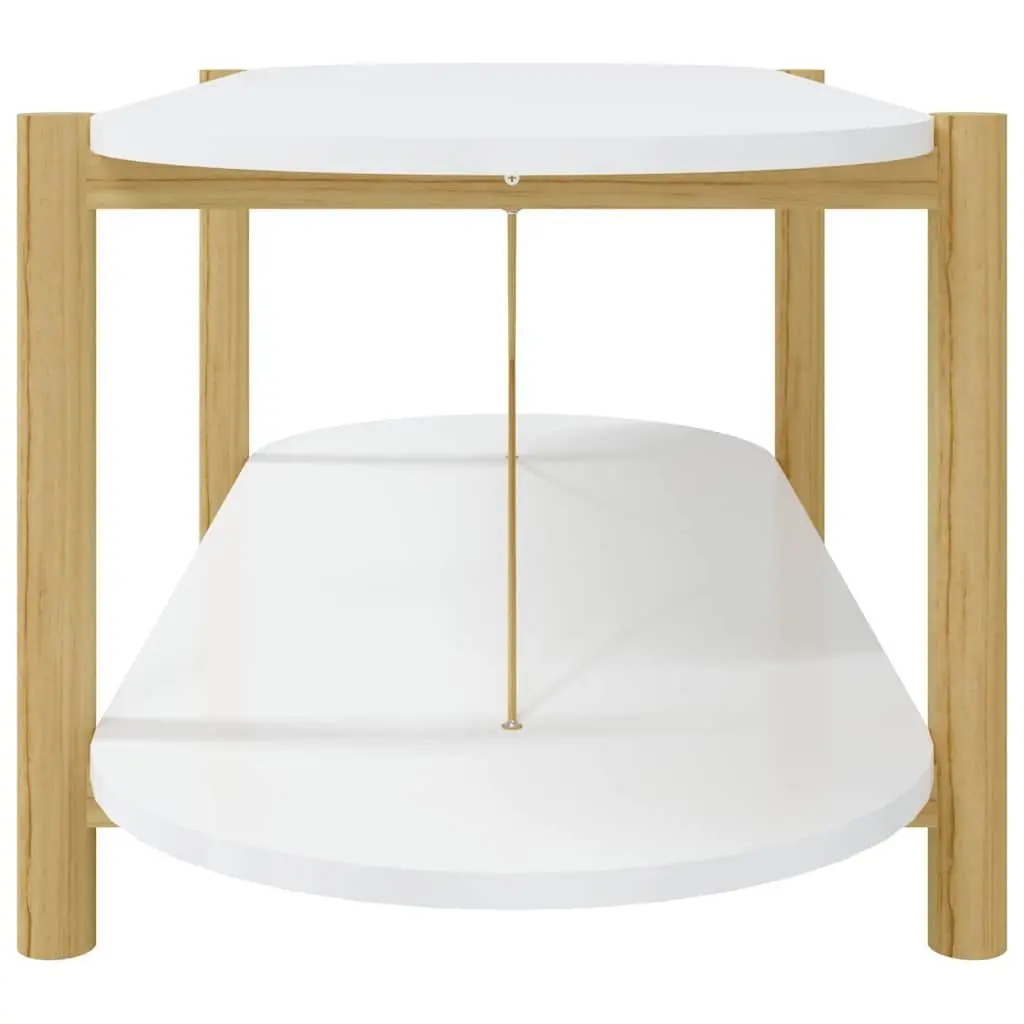 White Coffee Table with Ample Storage