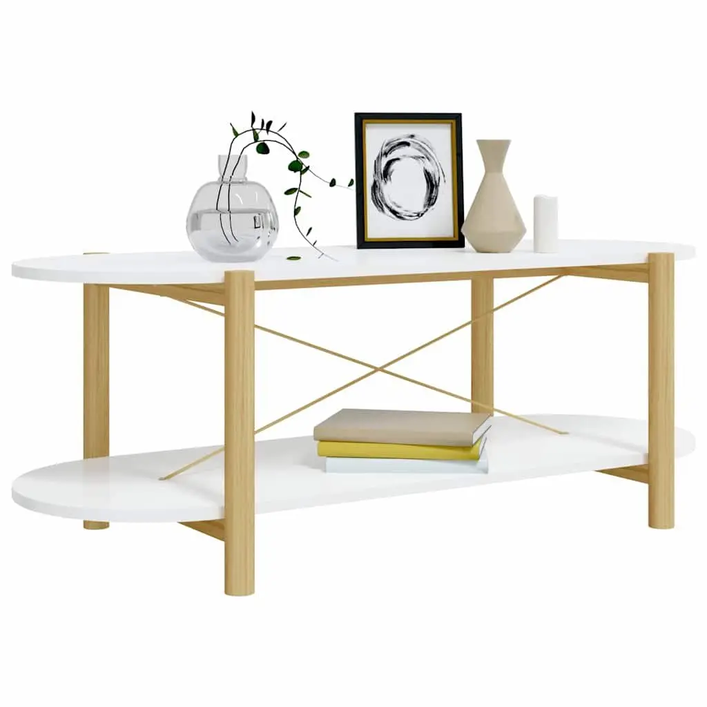 White Coffee Table with Ample Storage
