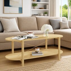 Reliable Brown Coffee Table with Ample Storage Space