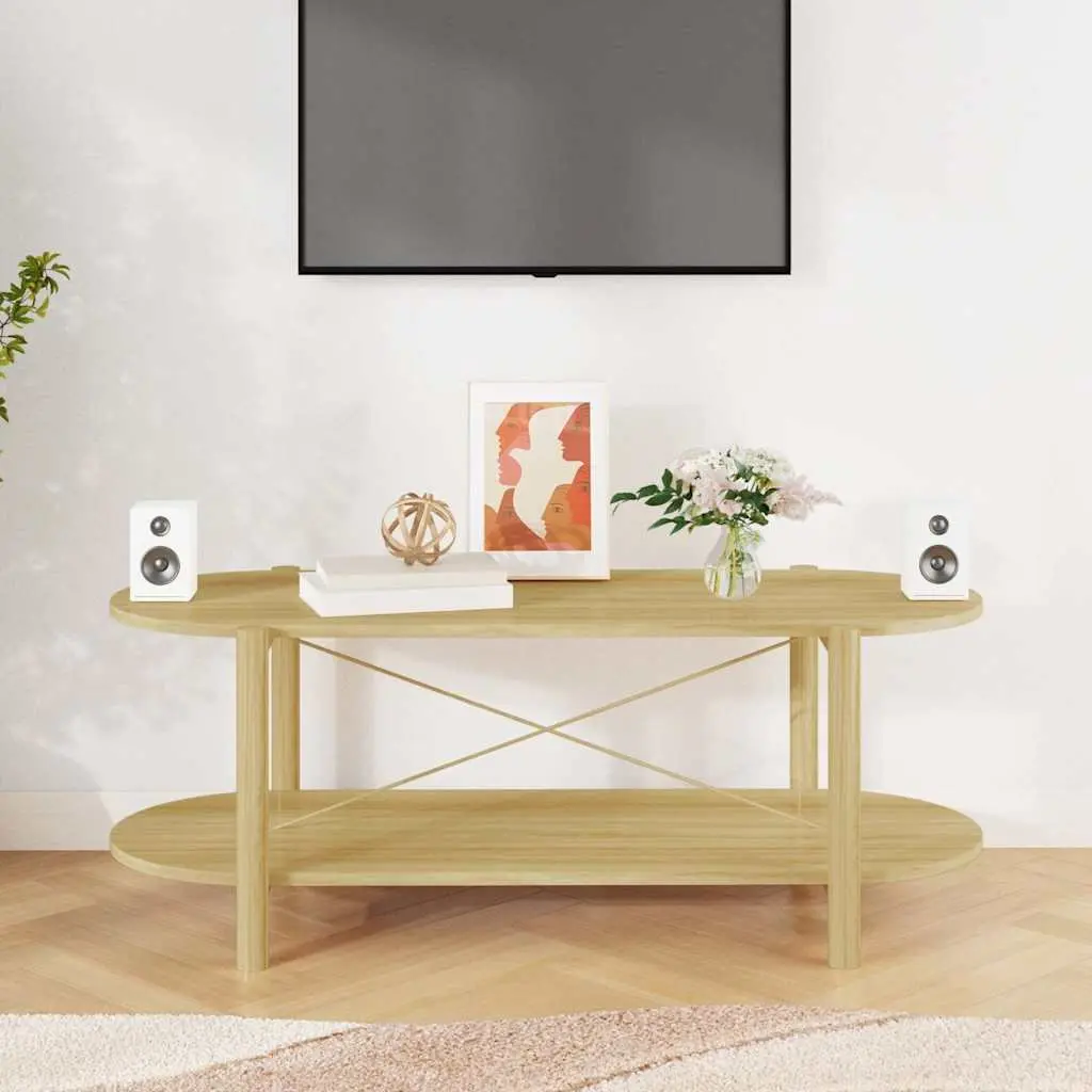 Coffee Table Storage 110x48x40 cm Brown Engineered Wood