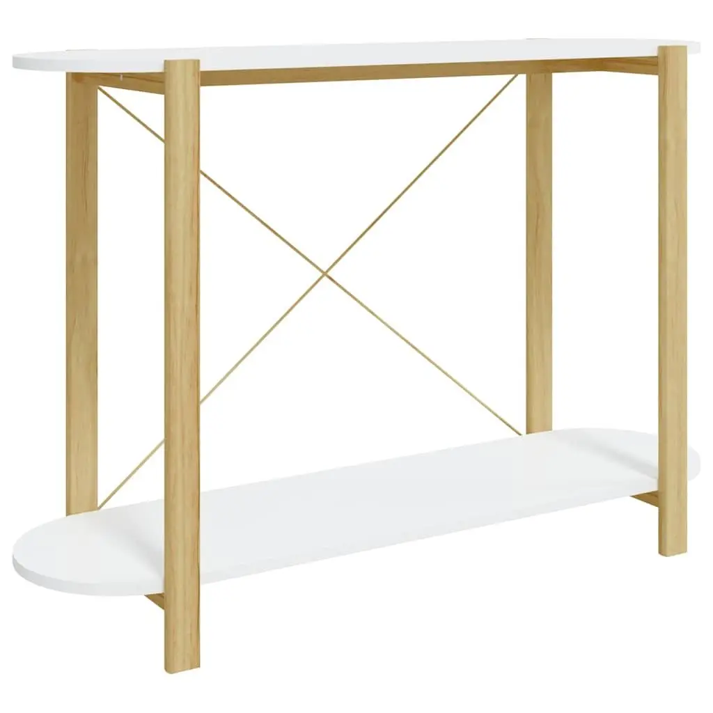 White Console Table with Ample Storage