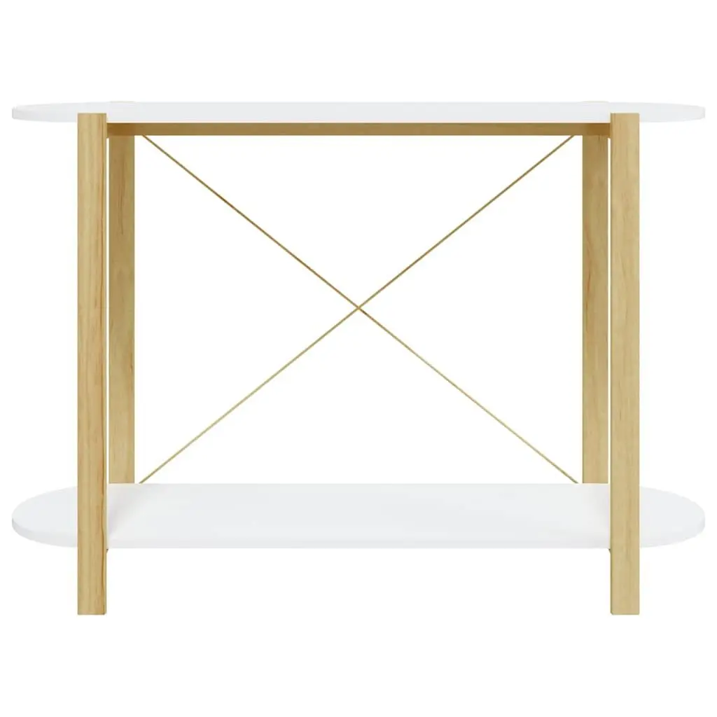 White Console Table with Ample Storage